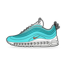 The Hyped Source Shanghai AM97 Air Freshener - Spring Water Scent: front of the sneaker shaped card