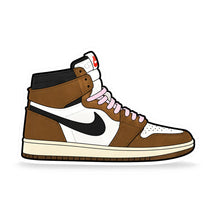 The Hyped Source Travis Scott AJ1 High Mocha Air Freshener - Forest Fruits Scent: back of the card