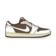 The Hyped Source Travis Scott AJ1 Reverse Mocha Air Freshener - Coffee Scent: back of the card