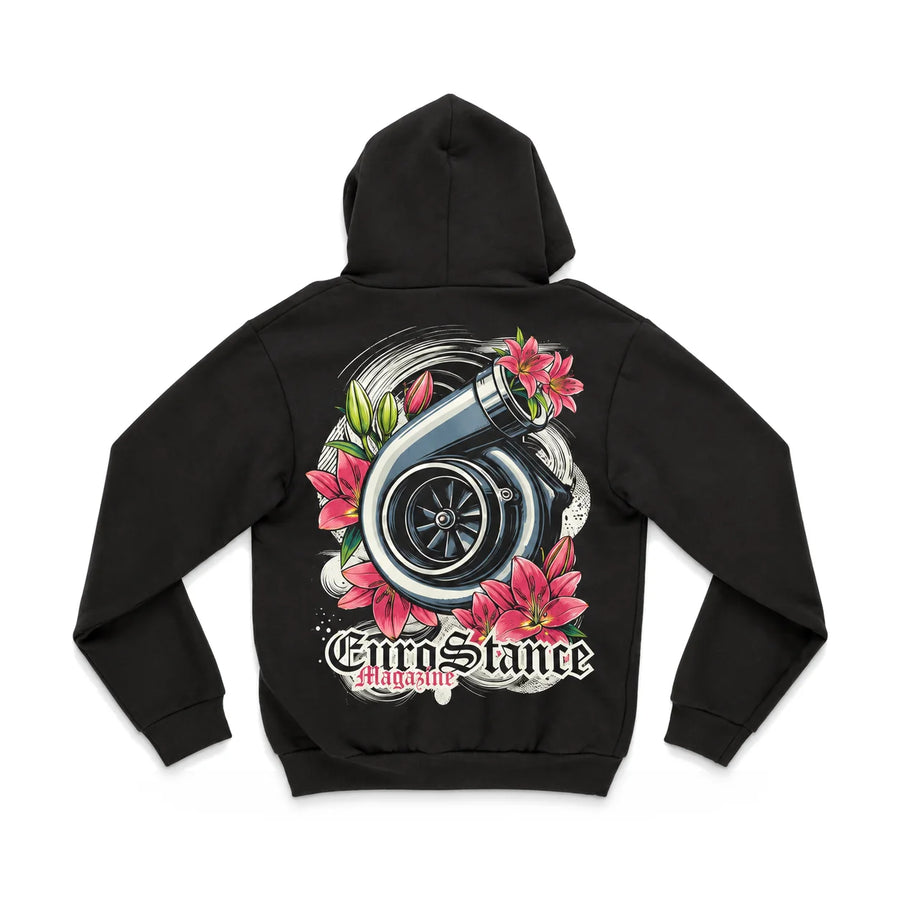 EuroStance TurboCharged Hoodie back, product photo on white