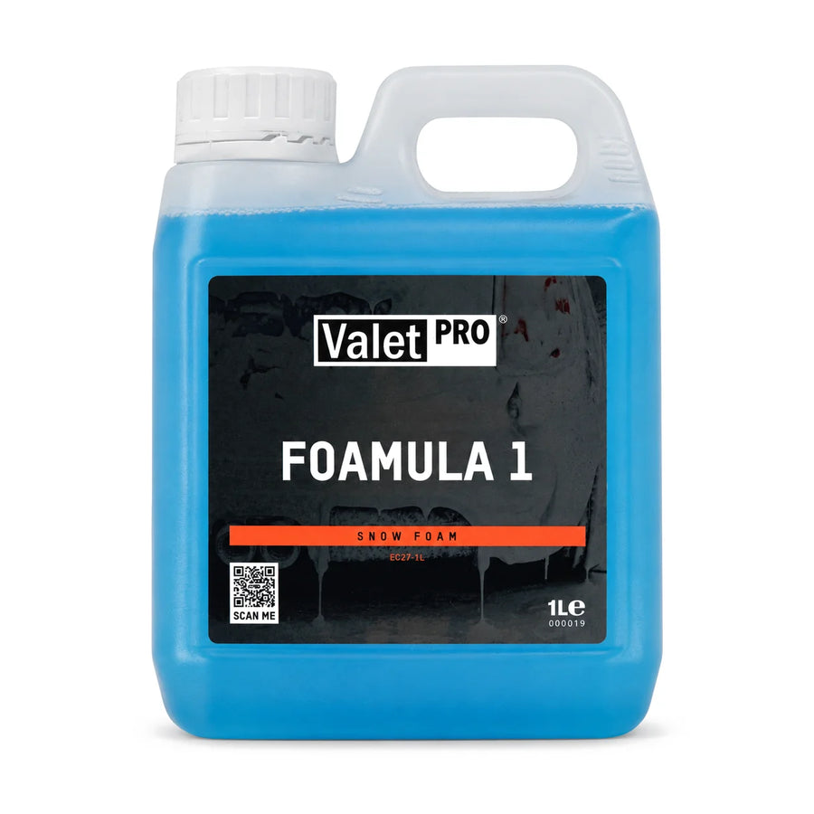 ValetPro Foamula 1 Snow Foam 1L, product photo on white