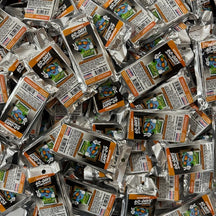 Bio-Bombs Bio-Fresh Bar Vitamin C, pile of many sealed foil pouches seen from above