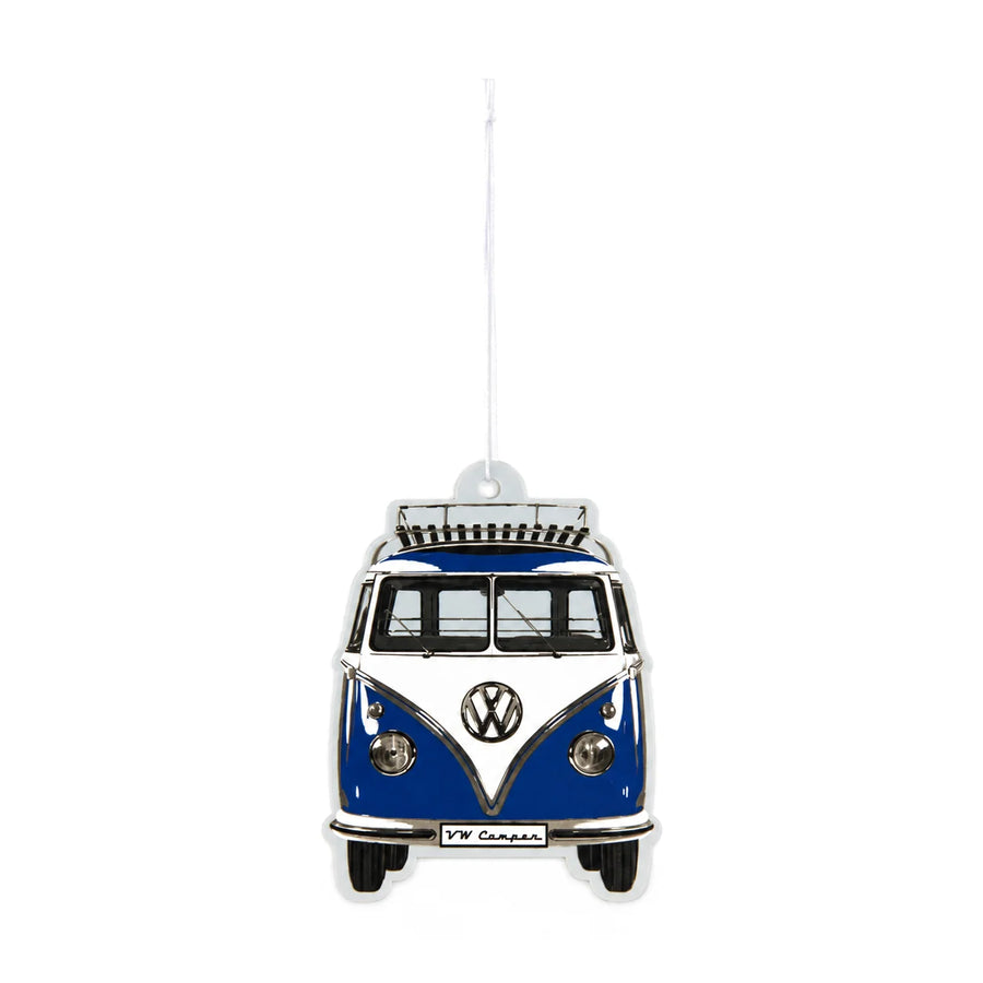 VW T1 Bus Hanging Air Freshener Ocean Blue, product photo on white