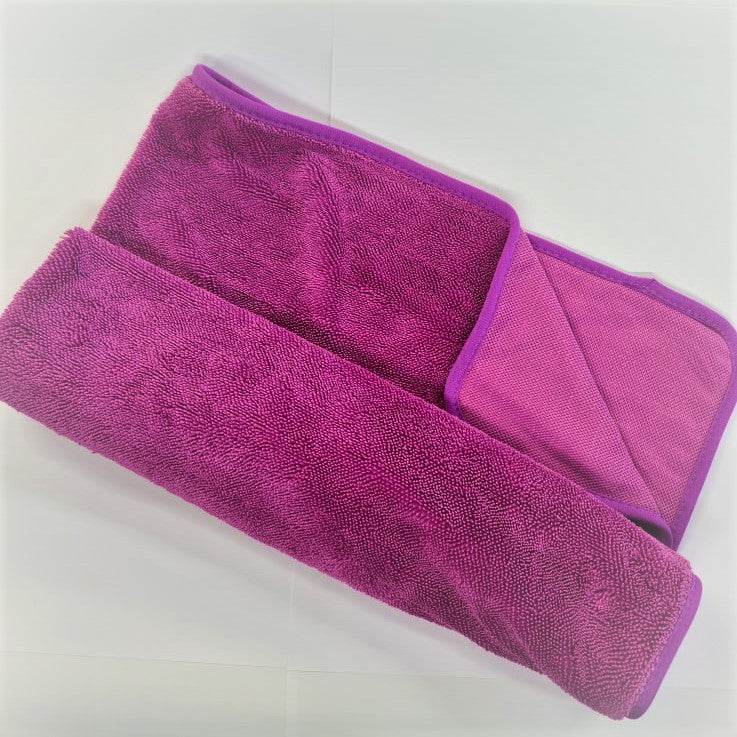 Twisted Loop Microfibre Quick Drying Towel Pink/Purple 60x80cm - The Drivers HQ
