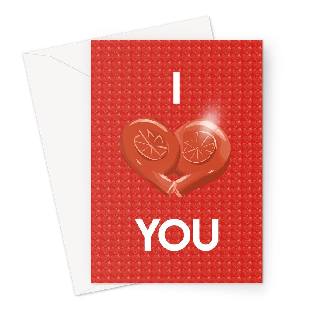 CAR CARDS I HEART YOU GREETING CARD