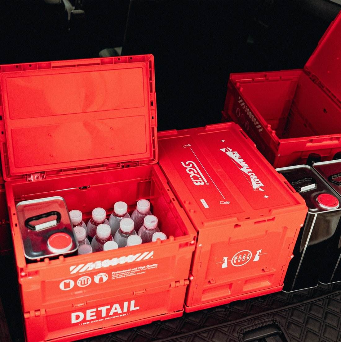 SGCB COLLAPIBLE STORAGE BIN PLASTIC FOLDABLE CRATE - SMALL - The Drivers HQ