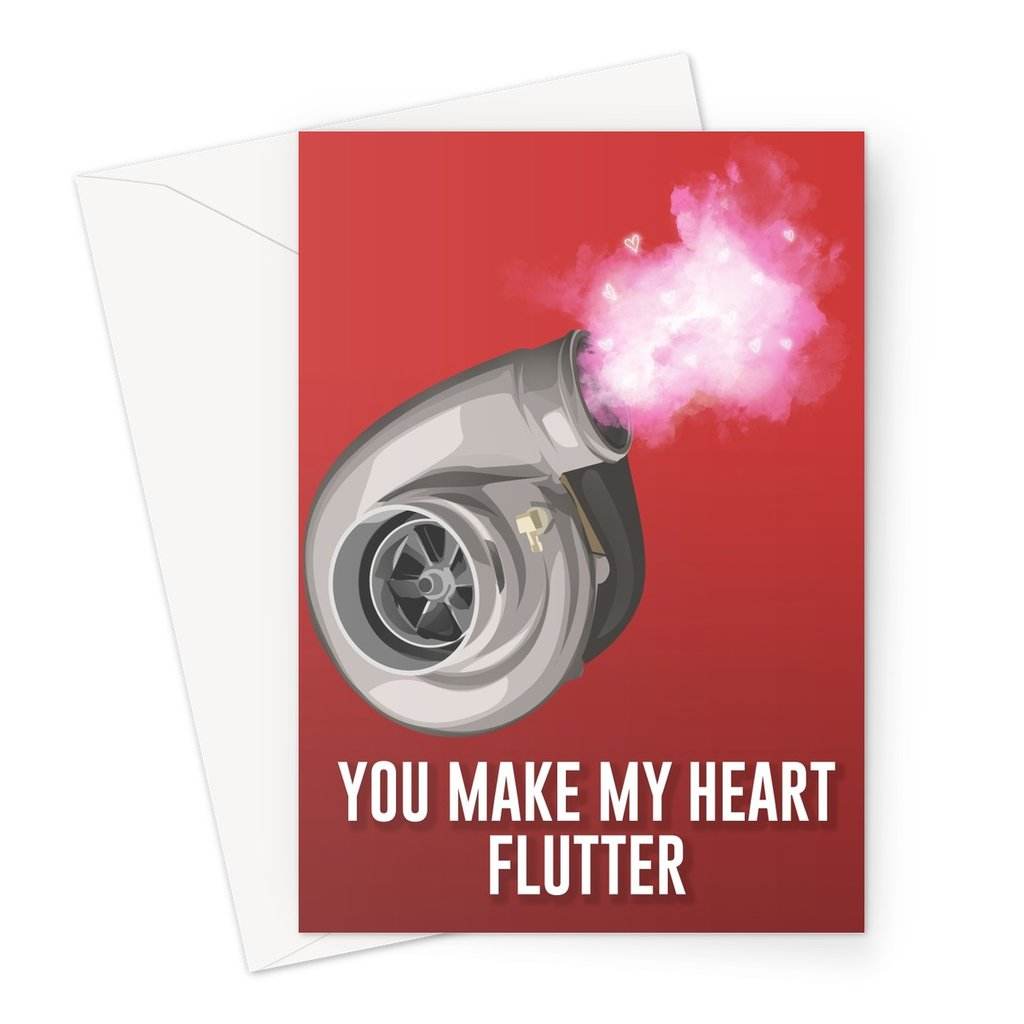 CAR CARDS HEART FLUTTER V2 GREETING CARD - The Drivers HQ