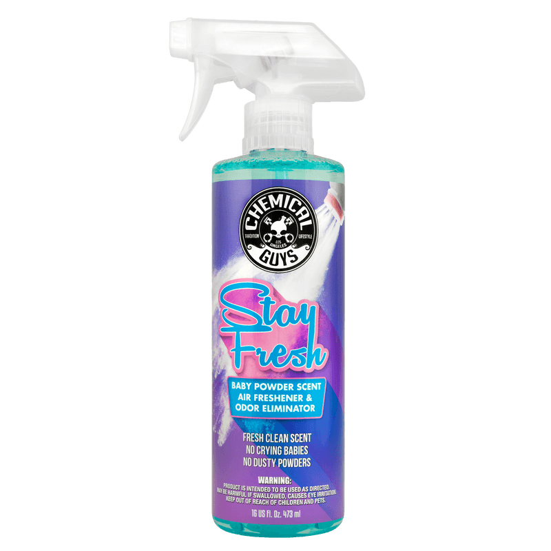 CHEMICAL GUYS - STAY FRESH BABY POWDER SCENTED AIR FRESHENER & ODOR ELIMINAT - The Drivers HQ