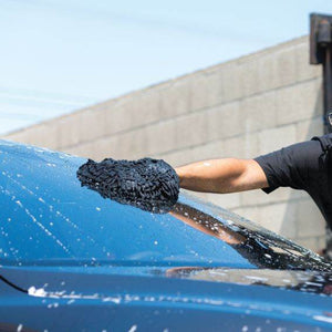 CHEMICAL GUYS CHENILLE MICROFIBER PREMIUM WASH MITT - BLACK - The Drivers HQ