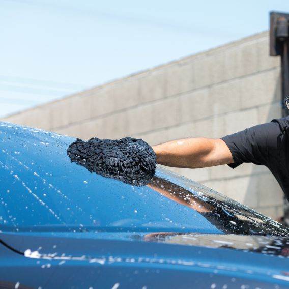 CHEMICAL GUYS CHENILLE MICROFIBER PREMIUM WASH MITT - BLACK - The Drivers HQ