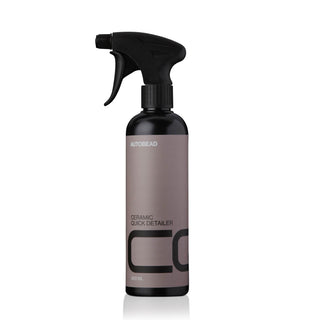 Autobead Ceramic Quick Detailer 500ml trigger spray bottle with a taupe label and black CQ mark on a white background