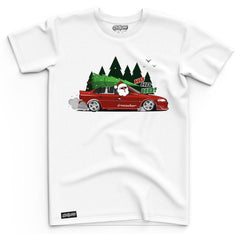 Strictly Static Christmas Modified Car T-Shirt - White