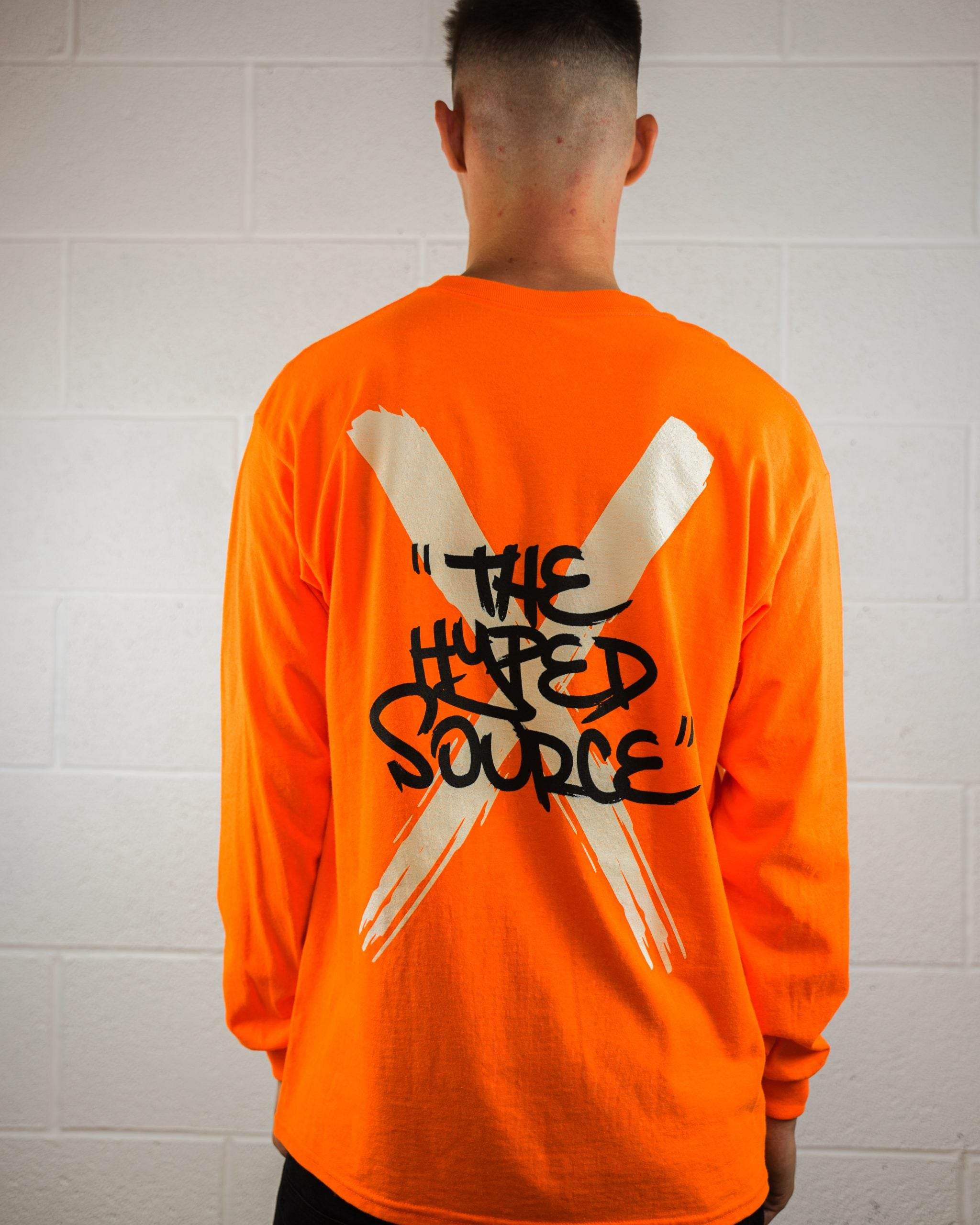 THE HYPED SOURCE CROSSED LONG SLEEVE (ORANGE) - The Drivers HQ