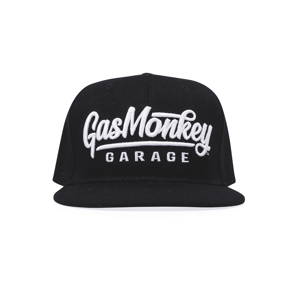 GAS MONKEY GARAGE 3D SCRIPT LOGO SNAPBACK CAP (BLACK) - The Drivers HQ