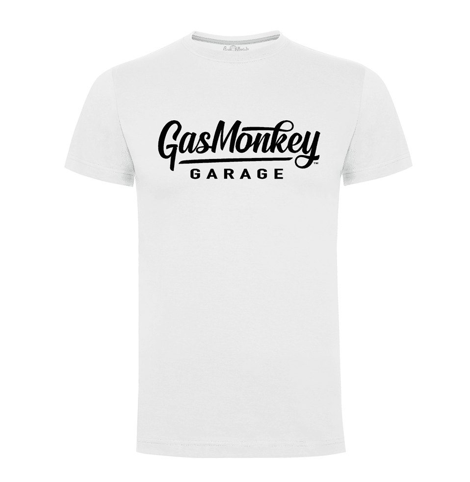 GAS MONKEY GARAGE LARGE SCRIPT LOGO - WHITE - The Drivers HQ