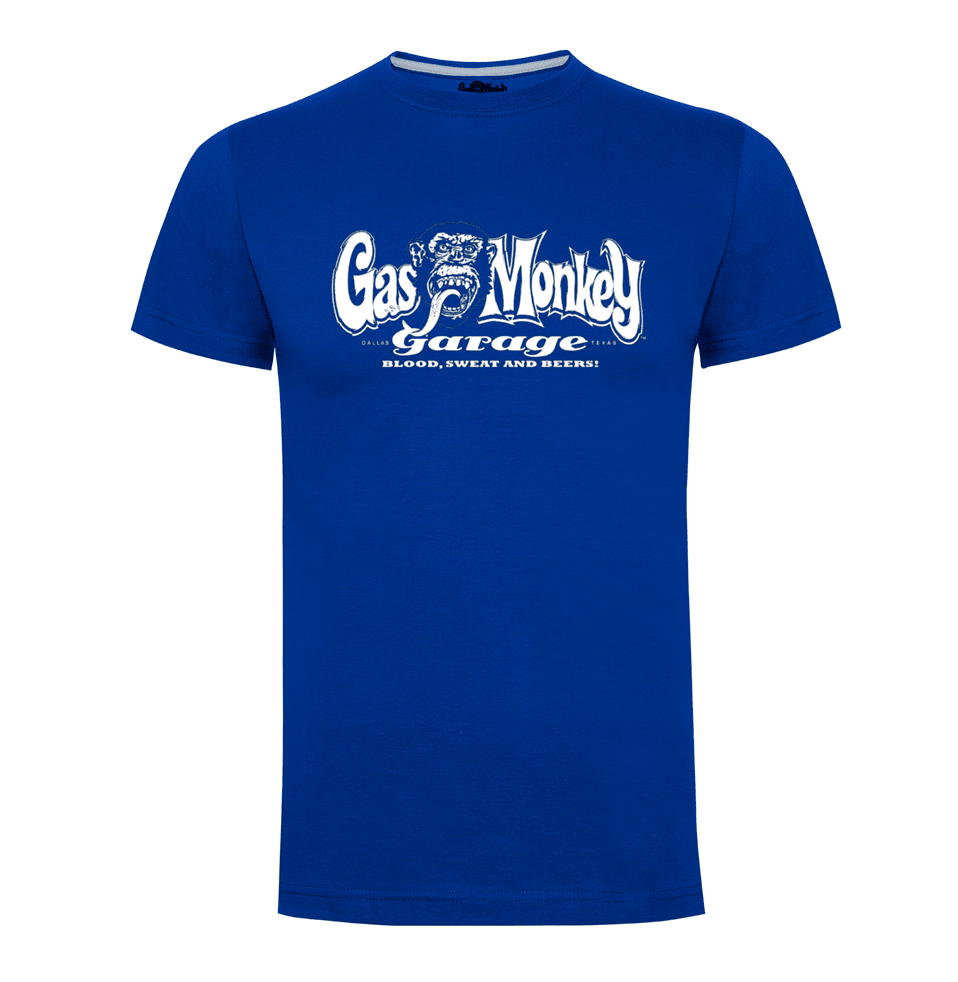 GAS MONKEY GARAGE OG LOGO T-SHIRT - ROYAL BLUE - The Drivers HQ
