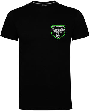 GAS MONKEY GARAGE GREEN SHIELD T-Shirt (Black) - The Drivers HQ