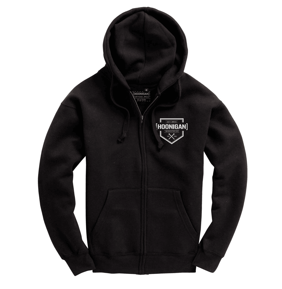 HOONIGAN BRACKET X ZIP HOODIE (BLACK) - The Drivers HQ