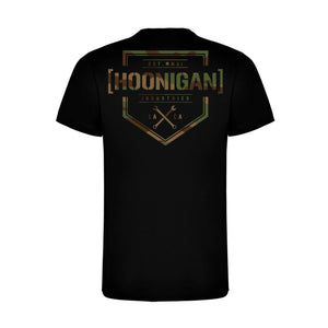 Hoonigan Covert Bracket X Camo T-Shirt (Black) - The Drivers HQ
