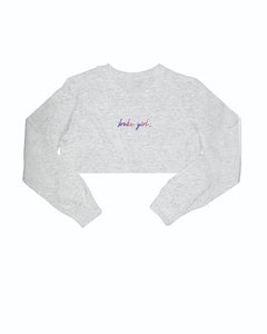 Broke Boys Broke Girl Grey Crop Top