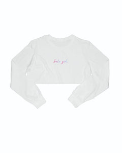 Broke Boys Broke Girl White Crop Top