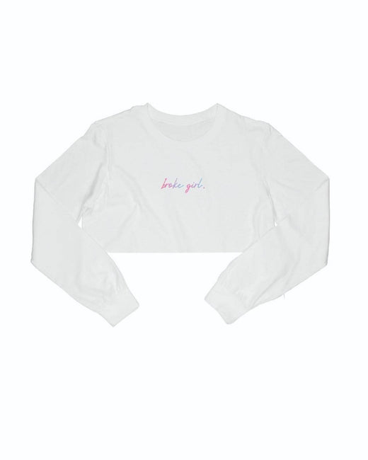 Broke Boys Broke Girl White Crop Top