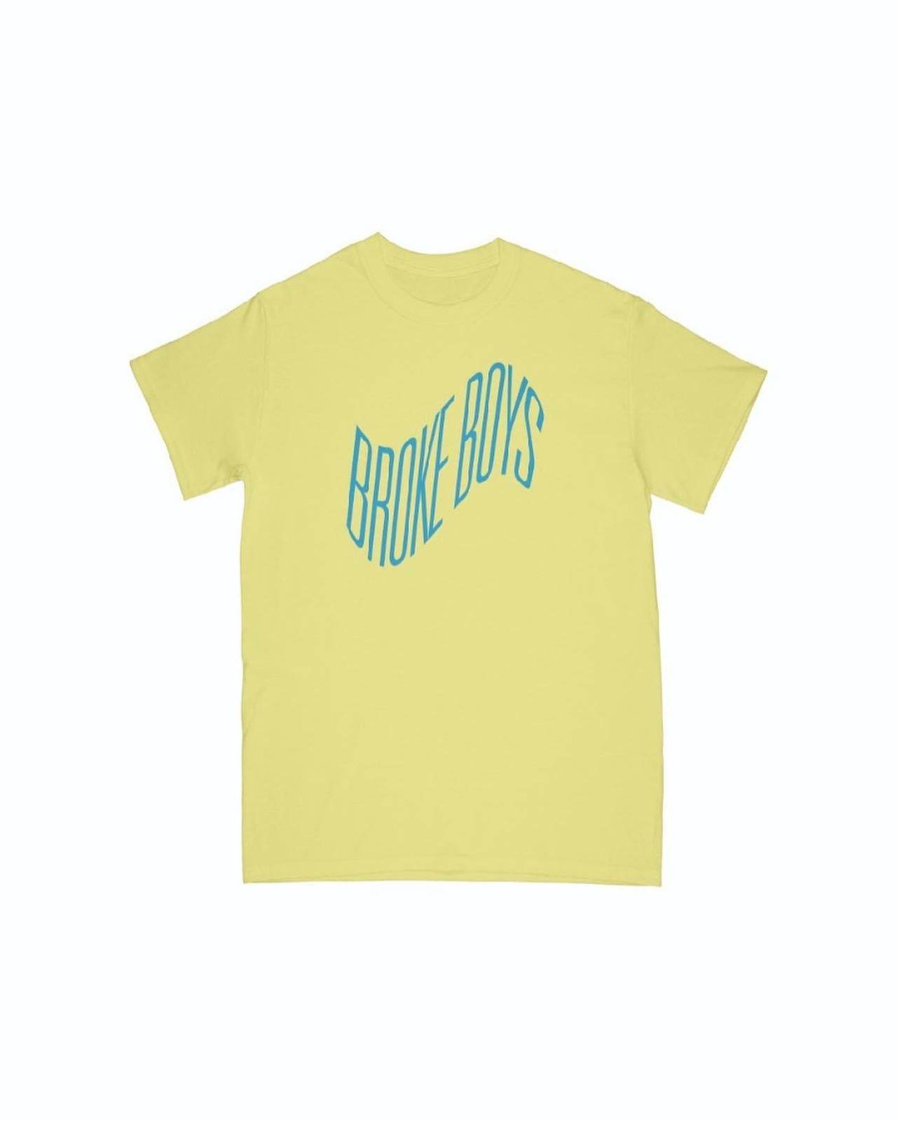 BROKE BOYS WAVE BRIGHT YELLOW / BLUE TEE - The Drivers HQ