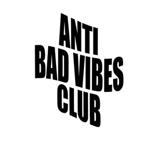 Crossed Dagger Apparel Anti Bad Vibes Vinyl Sticker Neo Chrome