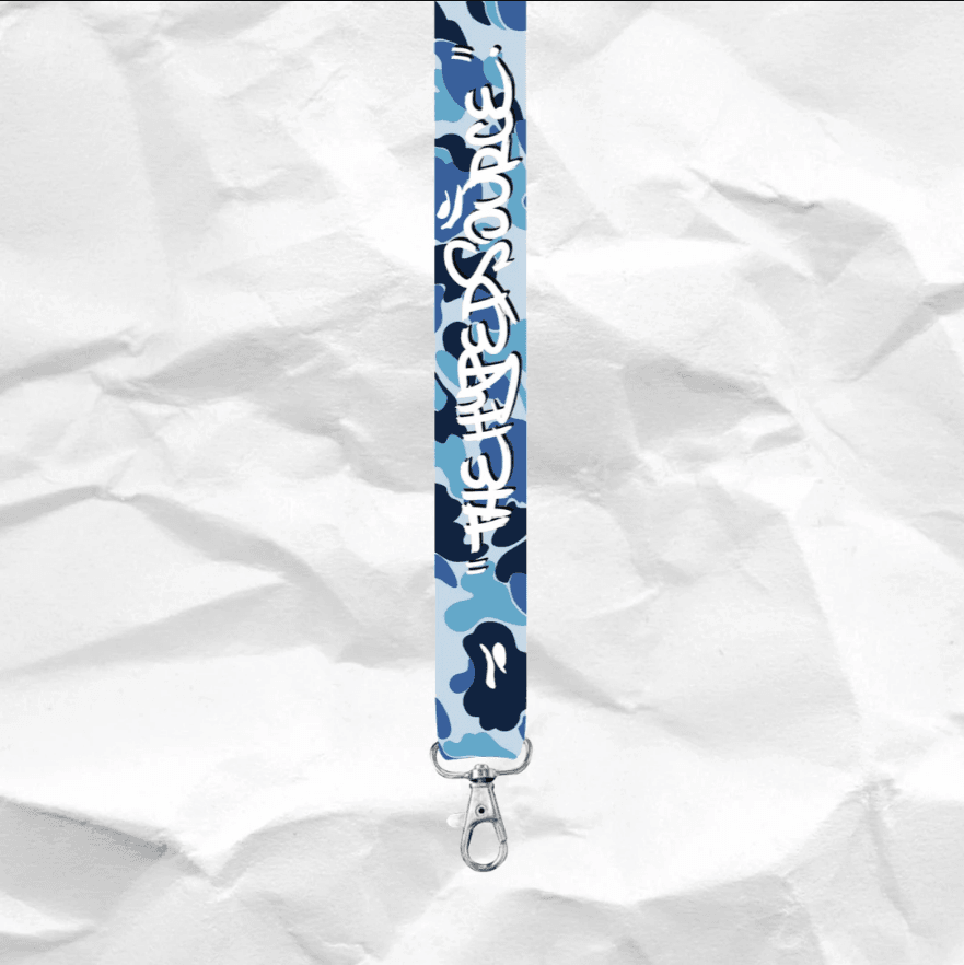 THE HYPED SOURCE BAPE (BLUE) STYLE LANYARD - The Drivers HQ