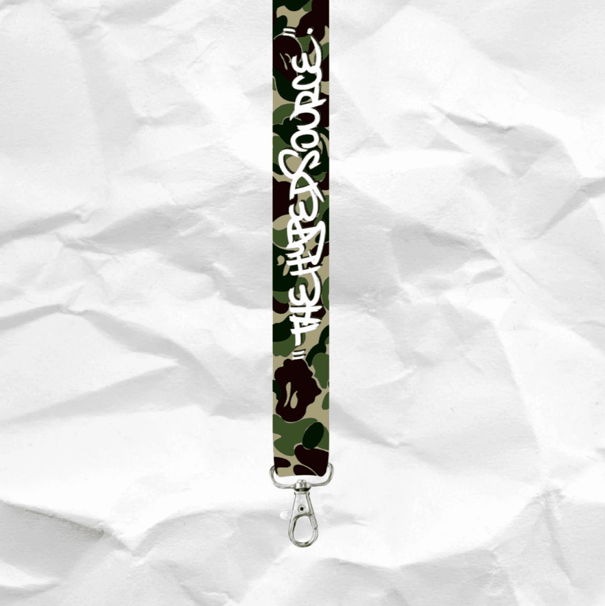 THE HYPED SOURCE BAPE (GREEN) STYLE LANYARD - The Drivers HQ