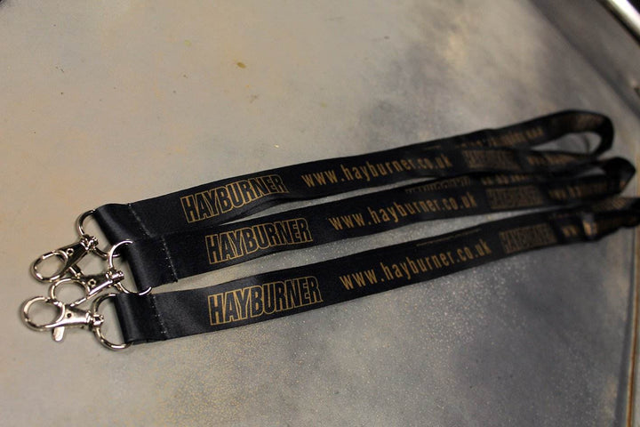 HAYBURNER BLACK AND GOLD LANYARD
