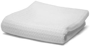 Mammoth All White Glass Towel - Waffle Weave Microfibre Cloth - The Drivers HQ