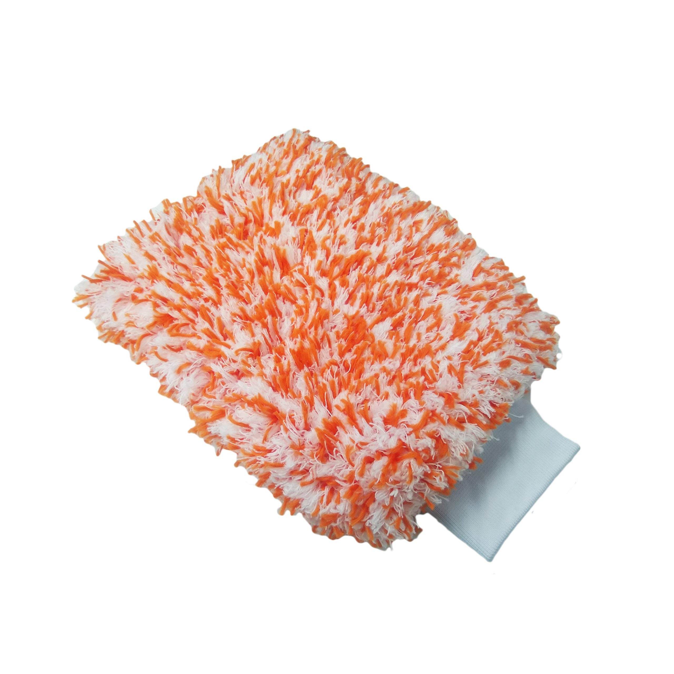 Mammoth Nemo Wash Mitt - Extra Fluffy Microfibre Orange - The Drivers HQ