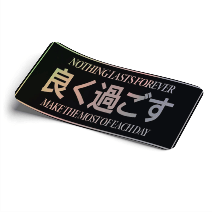 STRICTLY STATIC NOTHING LASTS FOREVER JP OIL SLICK SLAP STICKER DECAL - The Drivers HQ