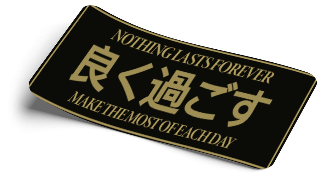 STRICTLY STATIC NOTHING LASTS FOREVER JP SLAP STICKER DECAL