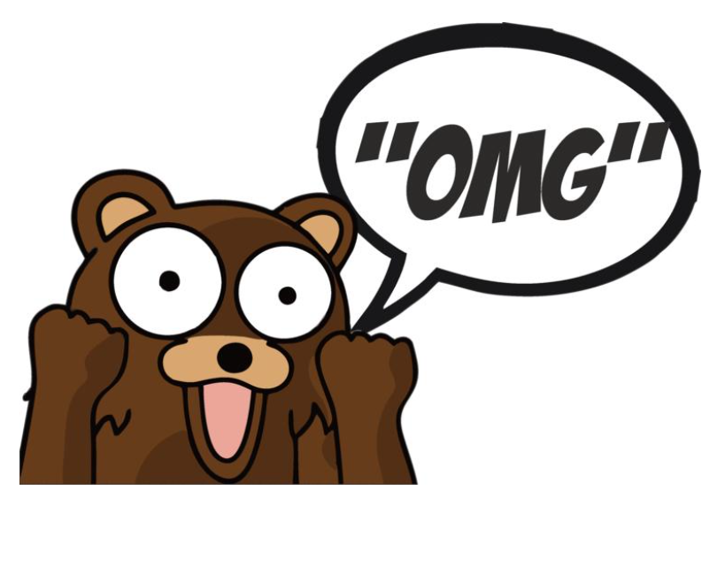 Strictly Static Pedo Bear "OMG" Slap Decal in n