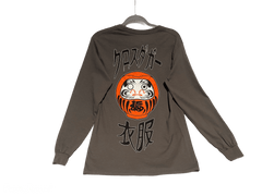 CDA Daruma Doll Long Sleeve Top Grey