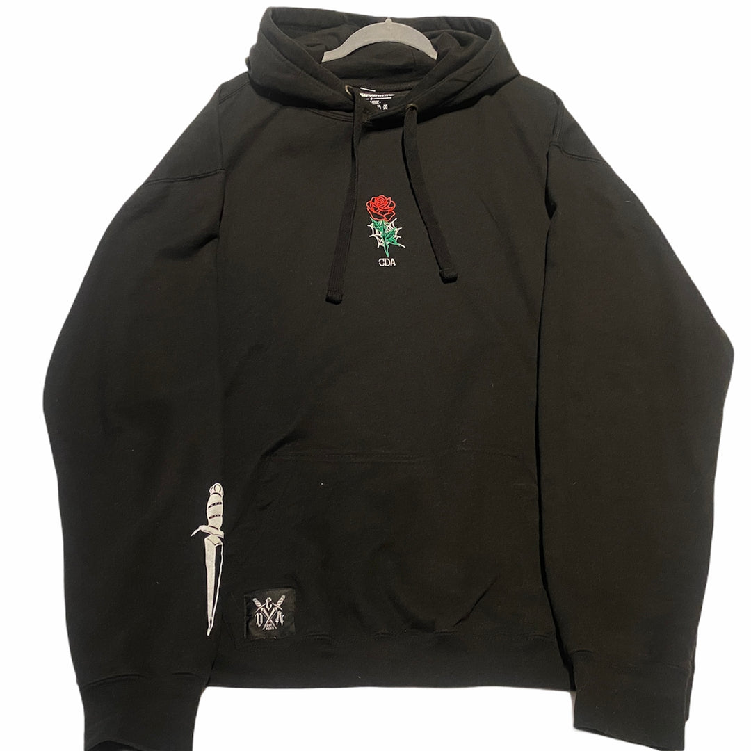 CDA ROSE HOODIE BLACK