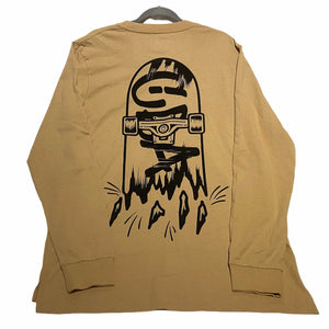 CDA SKATE LONG SLEEVE TEE TAN - The Drivers HQ