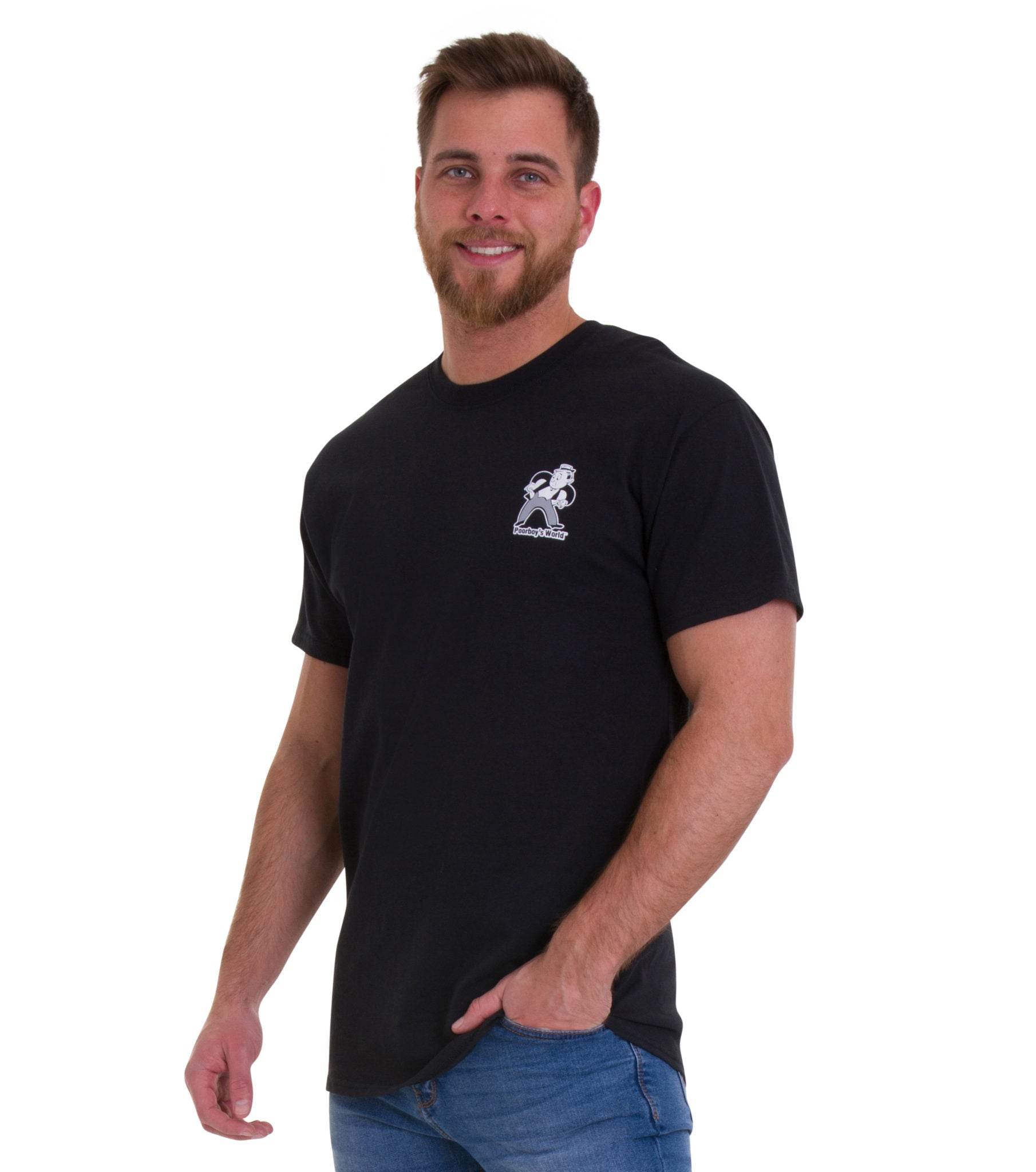 POORBOYS WORLD T-SHIRT (BLACK) - The Drivers HQ