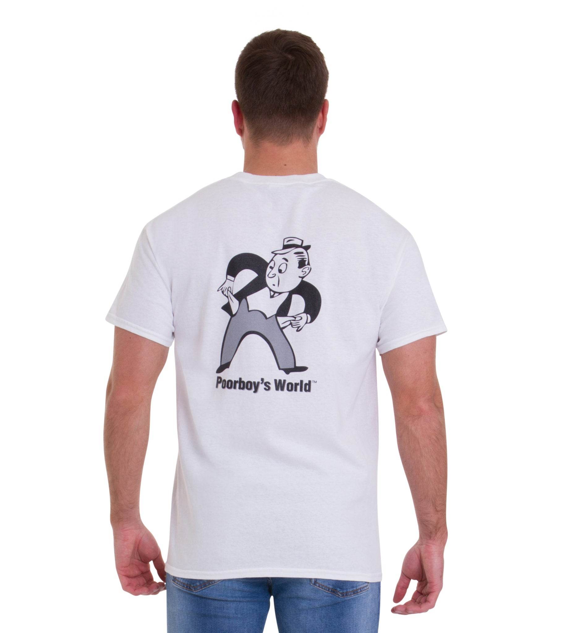 POORBOYS WORLD T-SHIRT (WHITE) - The Drivers HQ