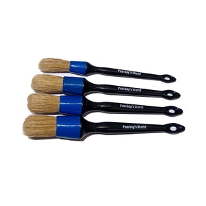 PoorBoys Boars Hair Detailing Brushes (10mm, 14mm, 16mm & 18mm)