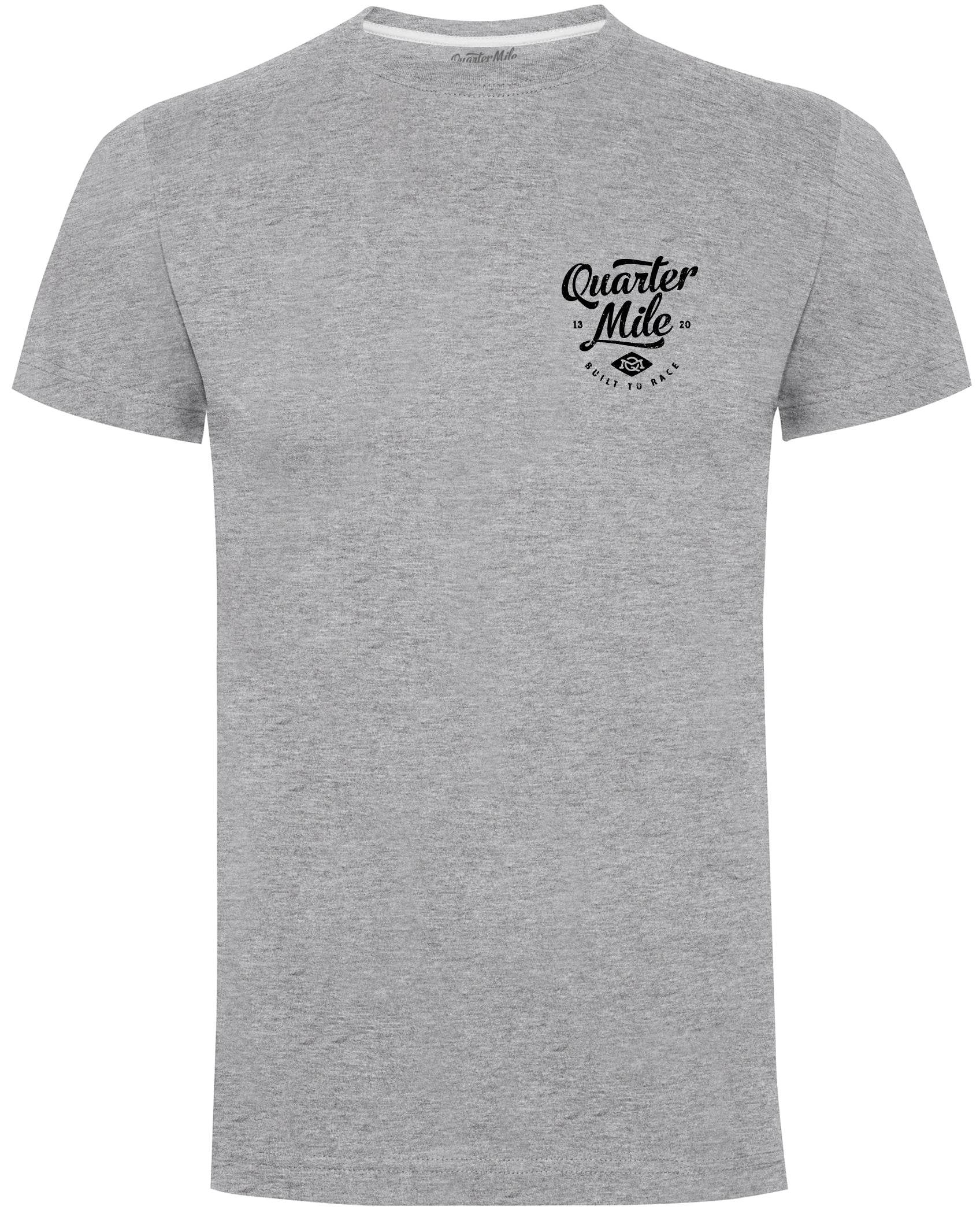 QUARTER MILE SCRIPT T-SHIRT (GREY) - The Drivers HQ