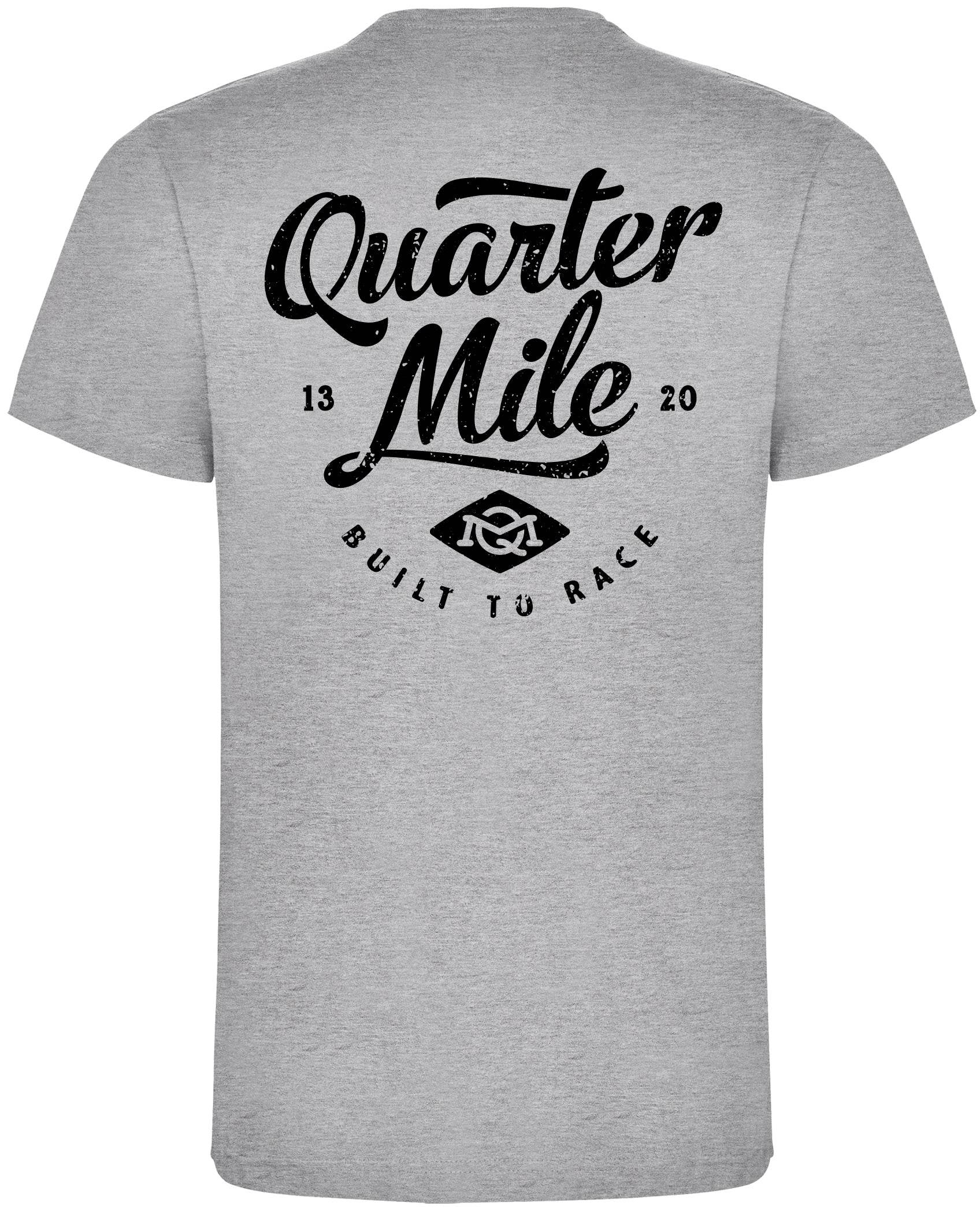 QUARTER MILE SCRIPT T-SHIRT (GREY) - The Drivers HQ