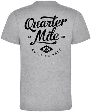 QUARTER MILE SCRIPT T-SHIRT (GREY) - The Drivers HQ