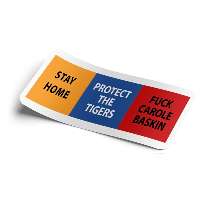 STRICTLY STATIC STAY HOME CAROLE F*CKING BASKIN DECAL SLAP - The Drivers HQ