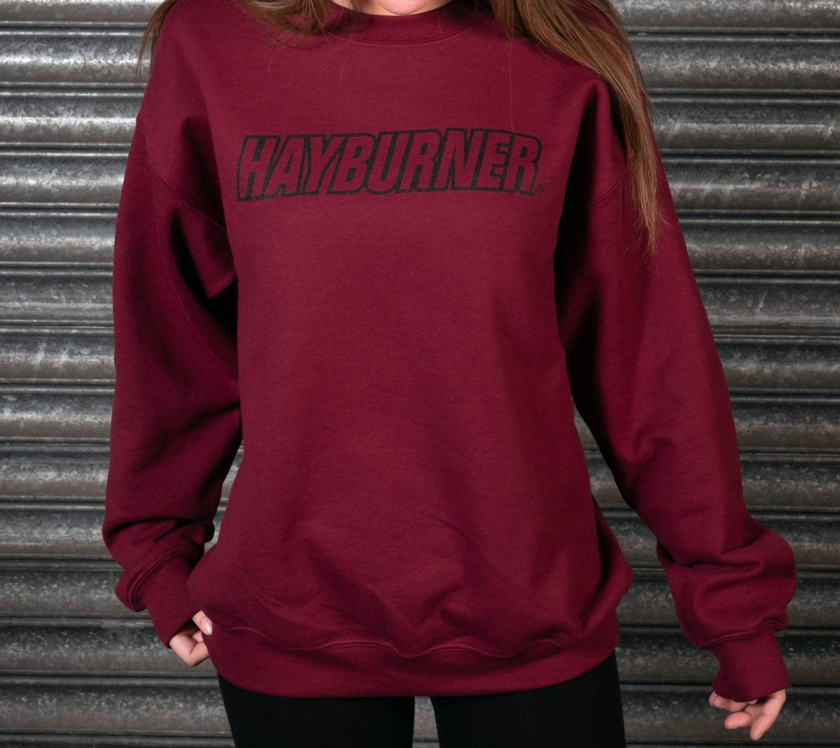 HAYBURNER BURGUNDY SWEATSHIRT - The Drivers HQ
