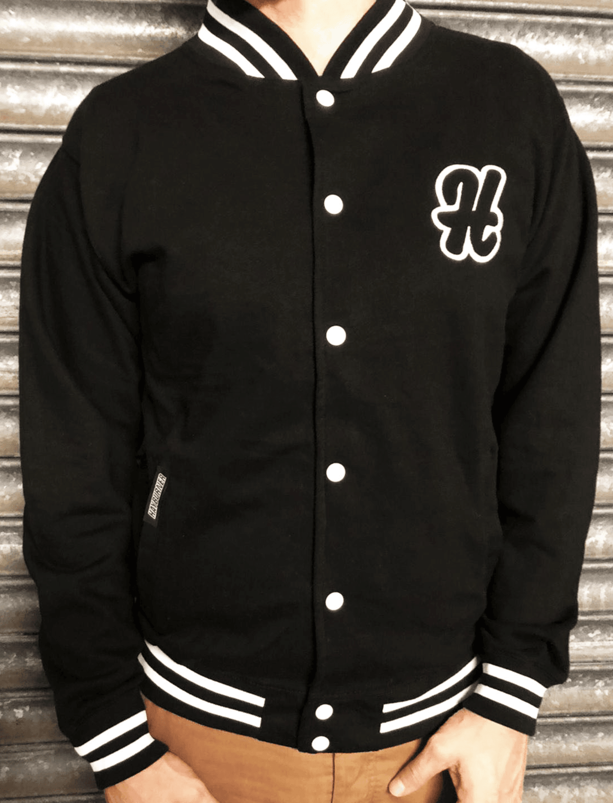 HAYBURNER COLLEGE ALL BLACK JACKET - The Drivers HQ