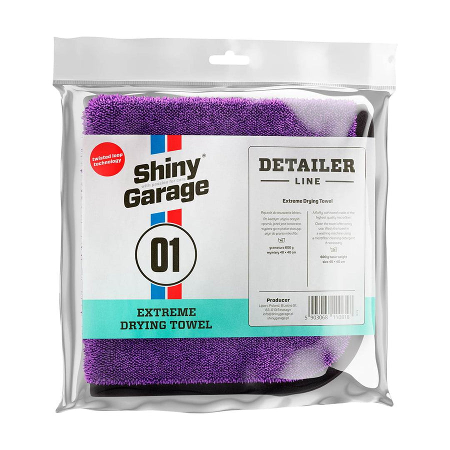 Shiny Garage Extreme Drying Towel 40×40 - The Drivers HQ