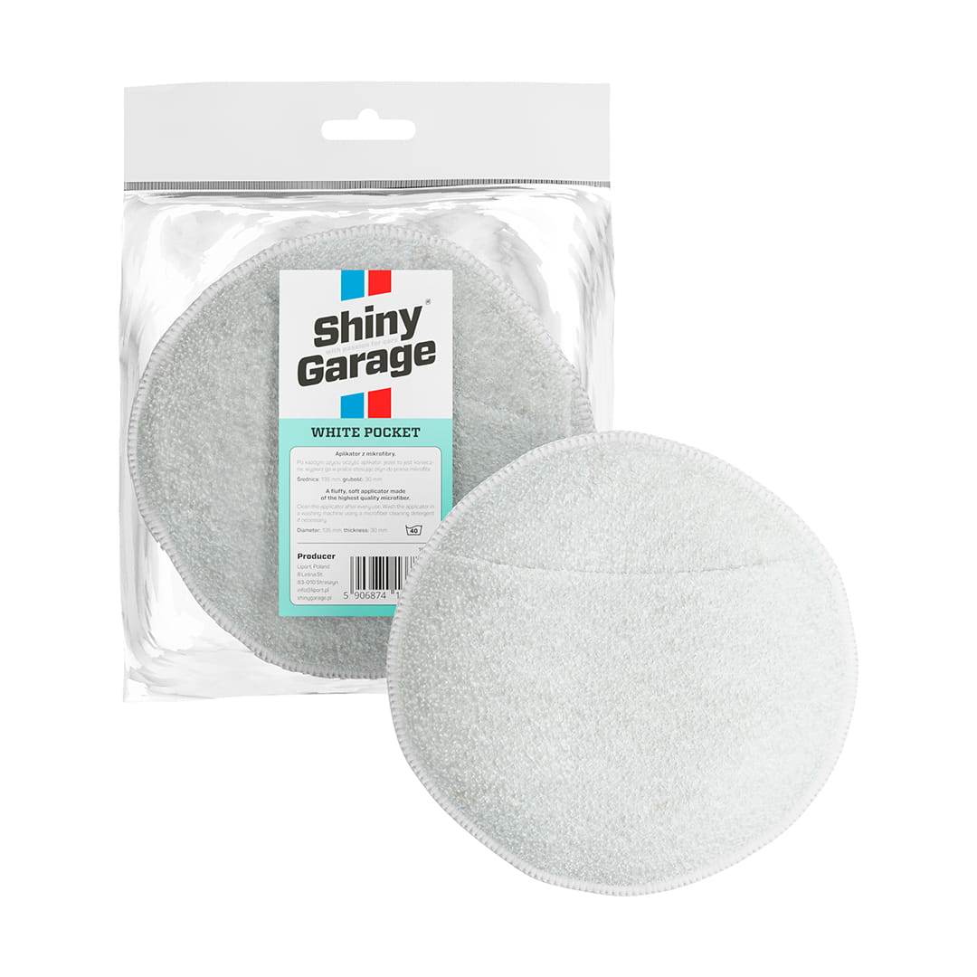 Shiny Garage White Pocket Applicator - The Drivers HQ